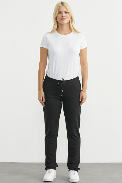 Sementa Stone Detailed Pocketed Sweatpants - Black