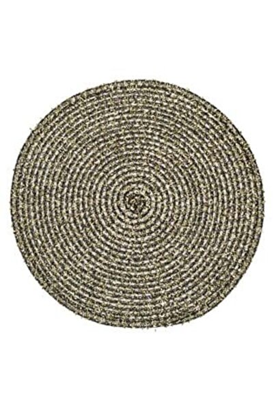 SHOPIENS Christmas Round Plate Charger Black Gold 38 cm