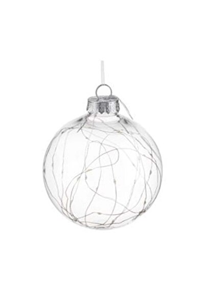 SHOPIENS Glob de Crăciun transparent cu 35 de lumini LED Ø15 cm - Alb cald