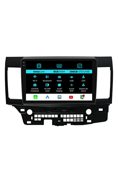 OEM Navigatie Dedicata Mitsubishi Lancer (2007-2013), 9Inch, 8Gb Ram, 256Gb S...