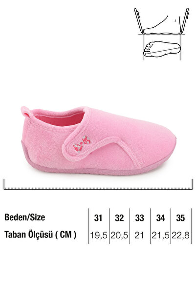 GEZER Girl's Winter Pvc Comfortable Sole Velcro Adjustable Home School Nursery Slippers Shoes