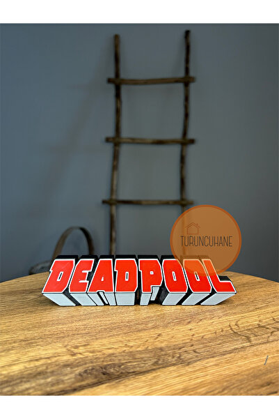 TURUNCUHANE Deadpool Marvel Avengers Logo Masaüstü Dekor Figür Hediyelik Kole...