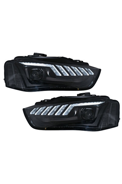 OEM Faruri Xenon LED DRL compatibil cu Audi A4 B8.5 Facelift (2012-2015) Negr...