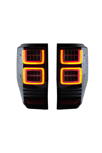 OEM LED Taillights compatible with Ford Ranger (2012-2018) Clear Glass with Dynamic Signal