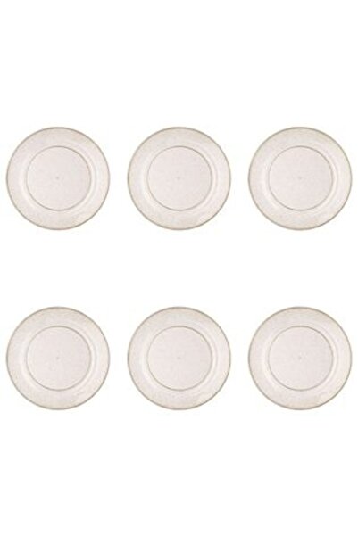 SHOPIENS Farfurii Reutilizabile din Plastic Transparent cu Glitter Auriu 26 cm - 6 buc