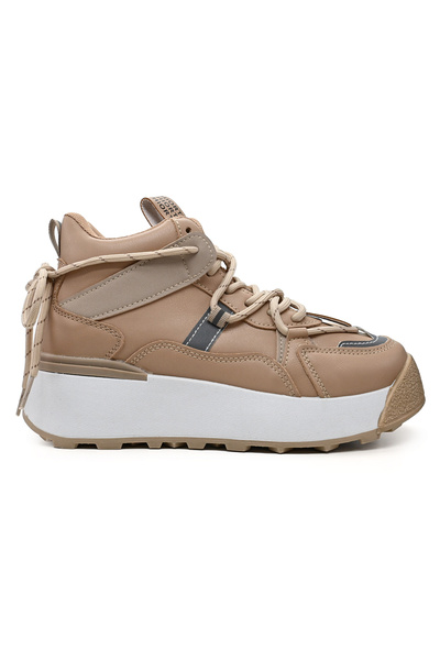 Tmall Women's high-top sports shoes, TM1D1455, Made of -leather, Khaki