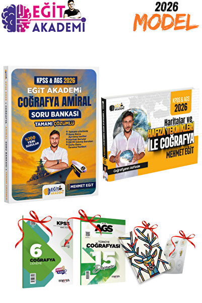 Eğit Akademi 2026 KPSS / AGS Mehmet Eğit Amiral Coğrafya Soru Bankası - Hafız...