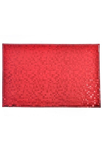 SHOPIENS Covoraș decorativ de Crăciun, piele artificială roșie, 42 x 29 cm