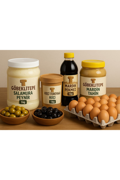 GÖBEKLİTEPE Yöresel Kahvaltılık Seti | Peynir, Zeytin, Tereyağı, Pekmez, Tahi...
