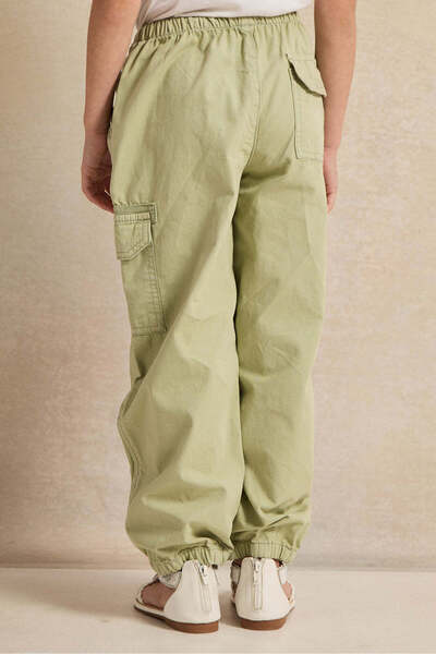 REDTAG Girls Green Cargo Jeans Trousers