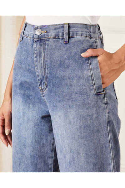 REDTAG Women Blue Wide Leg Jeans