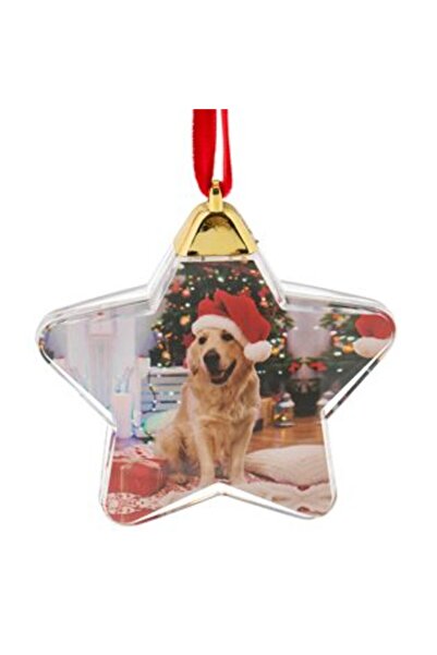 SHOPIENS Ornament de Crăciun pentru brad - Glob foto transparent 9 cm