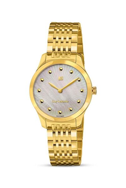 Guy Laroche Maxime 40mm Ladies Swiss Quartz Watch - White Mother-of-Pearl Dial, Gold-Plated Bracelet