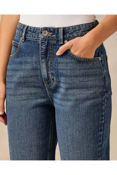 REDTAG Women Blue Mom Fit Jeans