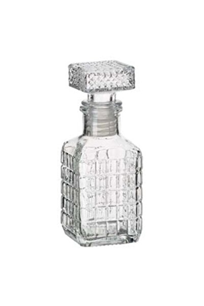 SHOPIENS Transparent Glass Bottle with Embossed Pattern for Liqueur 100 ml