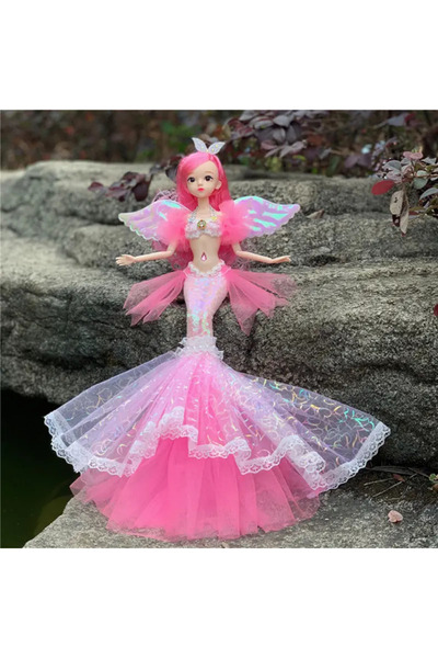 Choice Rose Pink 45cm/17.71'' Enchanting Princess Mermaid Doll - Perfect Birthday Gift for Girls & Children