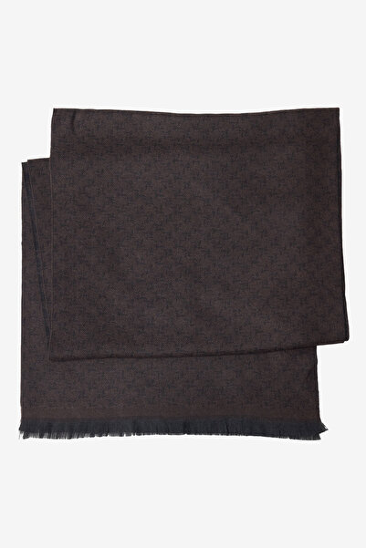 ALTINYILDIZ CLASSICS Чоловічий шарф стандартного крою з кавово-чорним візерунком