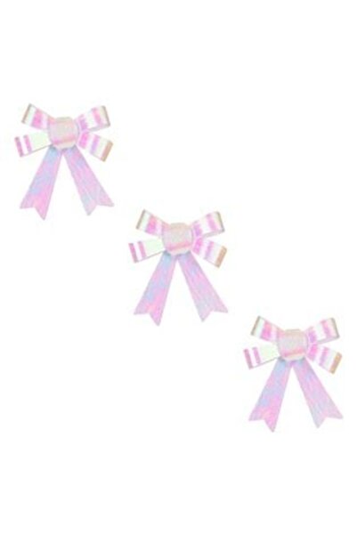 SHOPIENS Χριστουγεννιάτικα διακοσμητικά φιογκάκια σε σχήμα ιριδίζοντος λευκού...