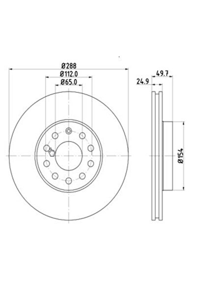 OEM Disc frana fata VW Caddy 2015-, MTR 12108508