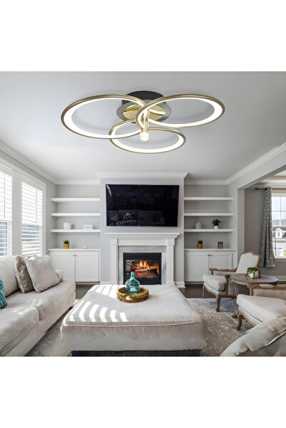 RFAN Candelabru LED, Model HX80002-3, Cu Telecomandă, 3 Tipuri de Lumină, 63W...