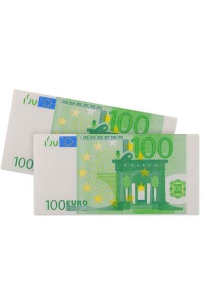 SHOPIENS 3-ply Table Napkins with 100 EURO Design 33 x 33 cm - 10 pcs