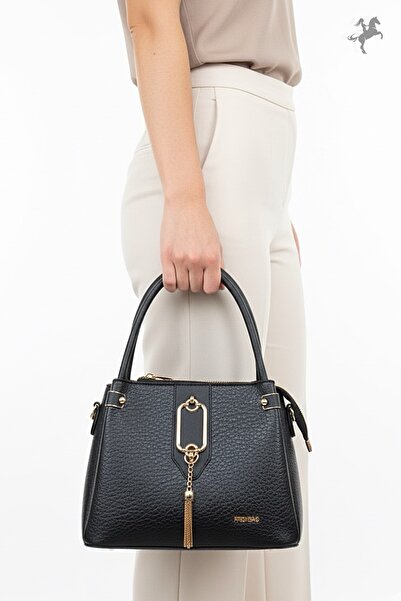 Nas Bag Yeni Sezon Kadın El ve Omuz Askılı Çanta Siyah Vıctorıa