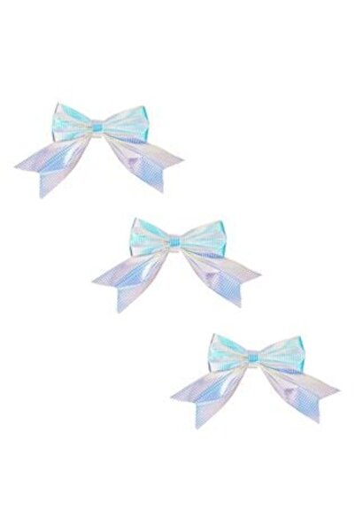 SHOPIENS Διακοσμητικά Χριστουγεννιάτικα Φιογκάκια Λευκά Ιριδίζοντα 15 εκ. - 3...