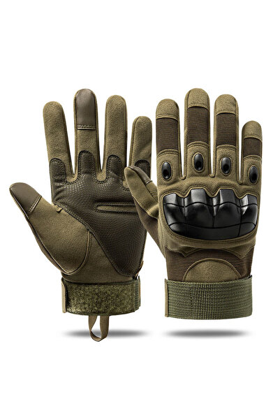 Choice قفازات تكتيكية خضراء كبيرة، قفازات رماية بتصميم لمس، حماية للياقة البد...