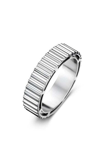 Cerruti 1881 خاتم من الفولاذ المقاوم للصدأ مطلي بالفضة 64 مم