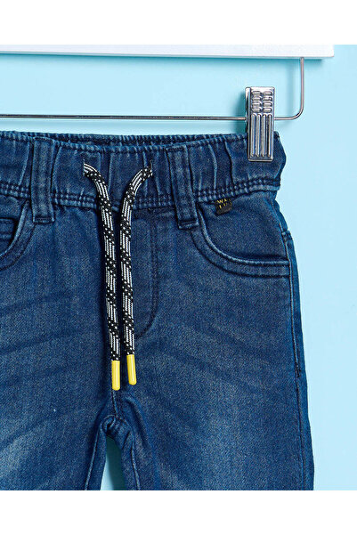 REDTAG Infant Boys Blue Denim Pull On Jeans