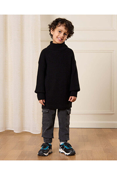 REDTAG Boys Black Stretch Denim Jogger Jeans