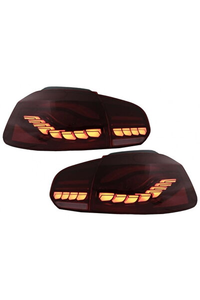 OEM Stopuri Full LED VW Golf 6 VI 2008-2013 Rosu Fumuriu cu Semnal Dinamic