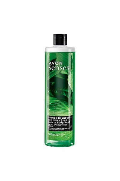 AVON Gel de duș pentru păr și corp Jungle Rainburst pentru El, 500ml