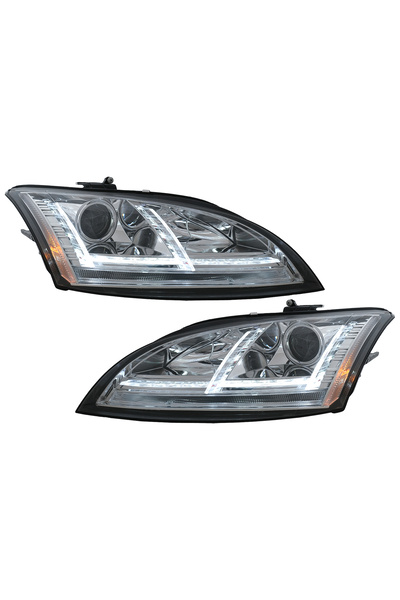 OEM Faruri Xenon LED DRL compatibil cu Audi TT 8J (2006-2010) Crom Semnal Din...