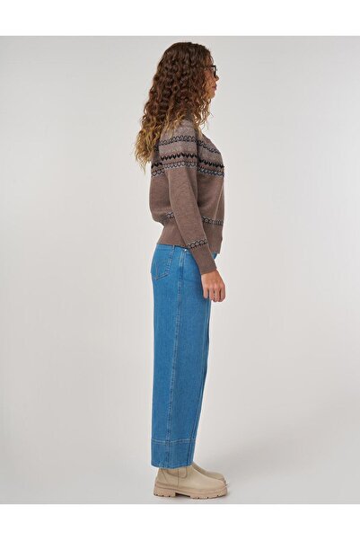 Kayra Kadın Desenli Balıkçı Yaka Triko Kazak TRK171
