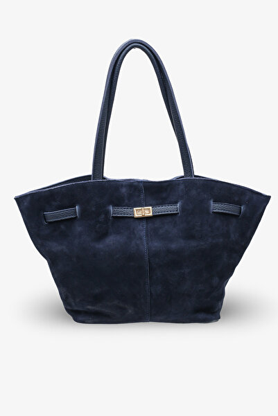 İNNABUTİKK Geantă zilnică pentru femei Mira, din piele întoarsă bleumarin