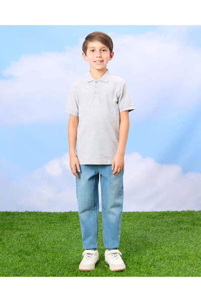 REDTAG Boys Blue 5 Pocket Balloon Fit Jeans