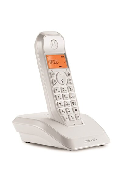 Motorola S1201 Cordless Phone, White