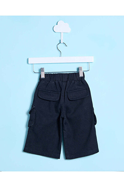 REDTAG Infant Girls Black Wideleg Cargo Pants