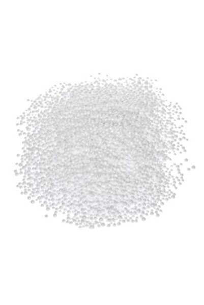 SHOPIENS Globuri decorative de Crăciun din spumă albă cu sclipici - 100 g