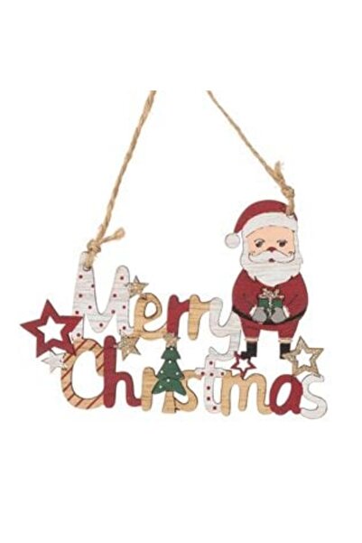 SHOPIENS Ξύλινο Χριστουγεννιάτικο Στολίδι "Καλά Χριστούγεννα" Άγιος Βασίλης 1...
