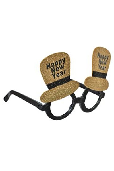 Silver Star Costume Glasses with Gold Glitter Hats - 13 cm
