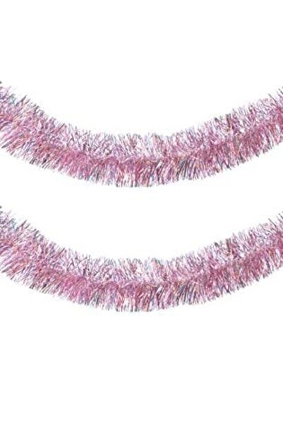 SHOPIENS Beteală de Crăciun - Roz și Auriu Irizat, 3 m x 10 cm