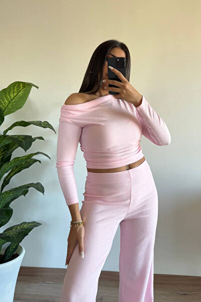 CİDDE Women's Drape Detail Boat Neck Wrap Suit