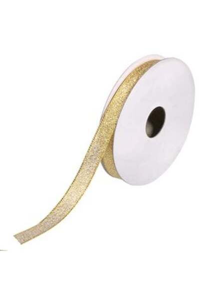 SHOPIENS Panglică decorativă de Crăciun aurie - 5 m x 9 mm