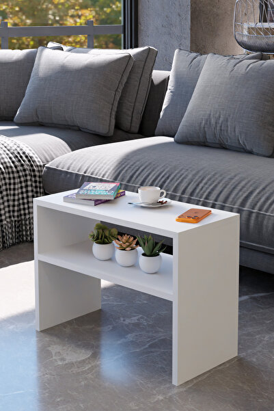 alpaevmobilya Modern Orta Sehpa – Çok Amaçlı Dikdörtgen Tasarım, Alt Raflı Sa...