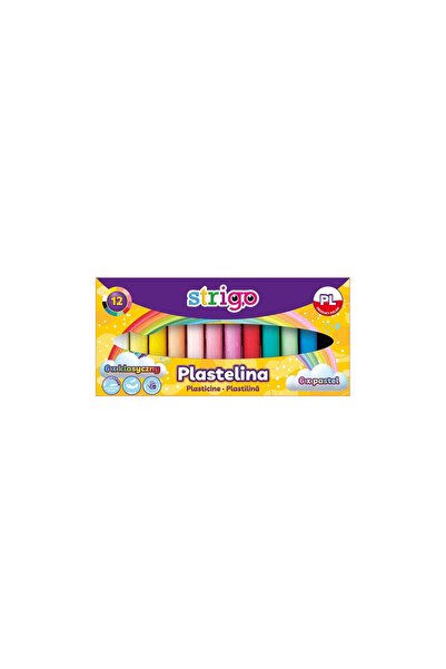 Strigo Plastilina 12 culori ( 6 culori clasice + 6 culori pastel)