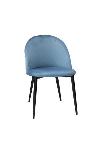 ARTA DOOR Bella Chairs Blue Textile, Black Leg - Skandinav, HoReCa, Kitchen, Living Room, Bedrooms