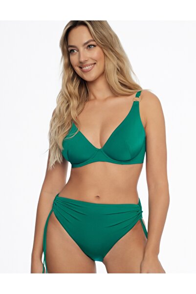 ESOTIQ Women's Bikini Top Soft Bra Triangle Design Underwired Classic Smooth Golden Details | Deliciosa