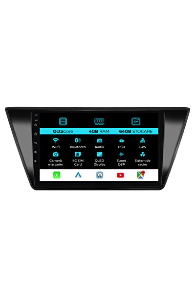 OEM Navigatie Android Dedicata Volkswagen Touran (2014 - 2020), 10Inch, 4Gb R...